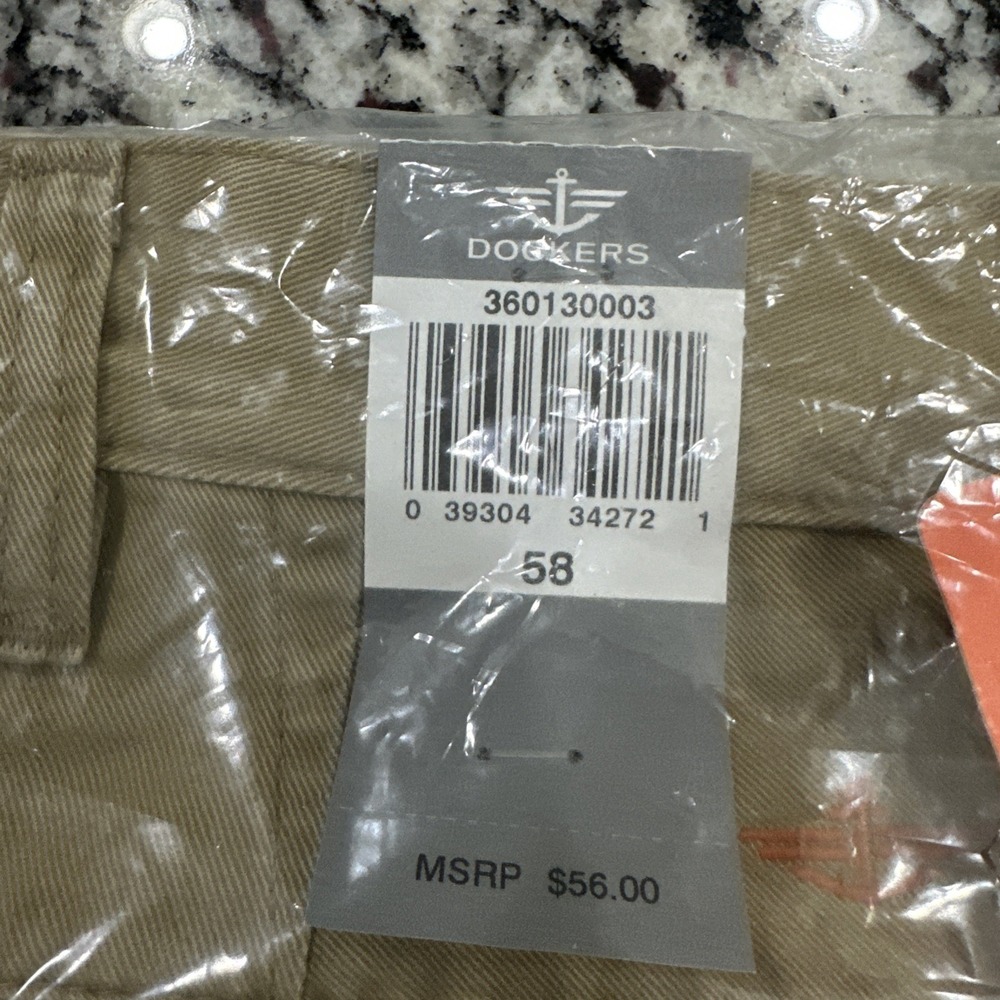 NEW Dockers Perfect Shorts Mens Big And Tall Size 58 Brown - Picture 2 of 6